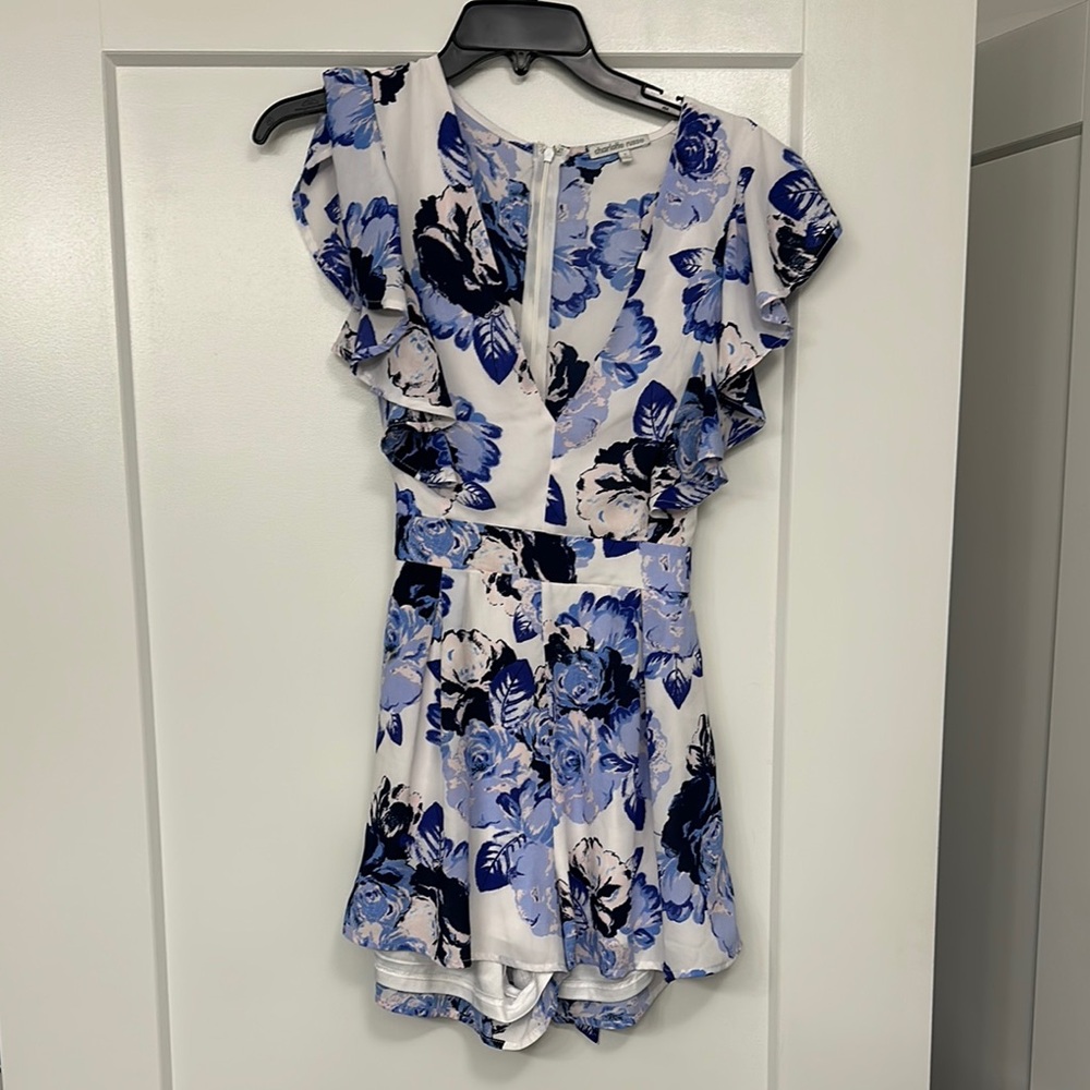 Charlotte Russe Blue and White Floral Dress